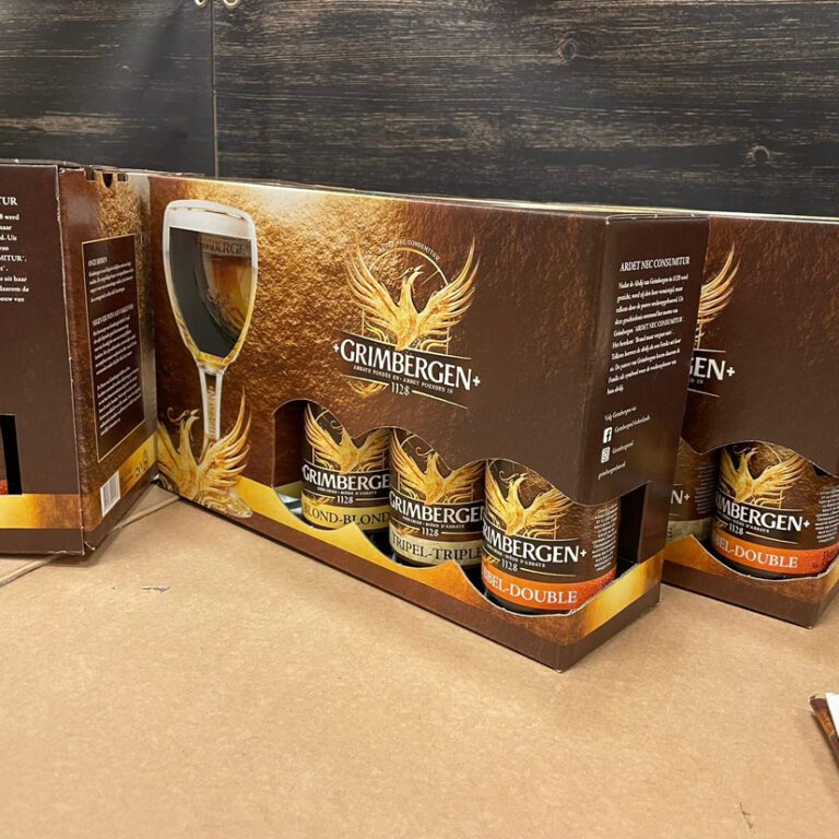Proces productie Grimbergen geschenkverpakking